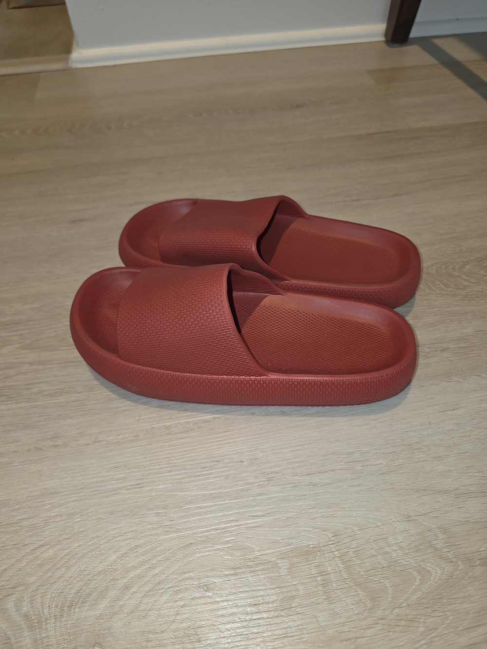 Red Slide Sandals - Picture 2 of 2